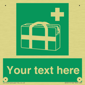 Custom sign safe condition Medical grab bag